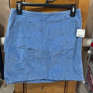 Free People corduroyed blue skirt